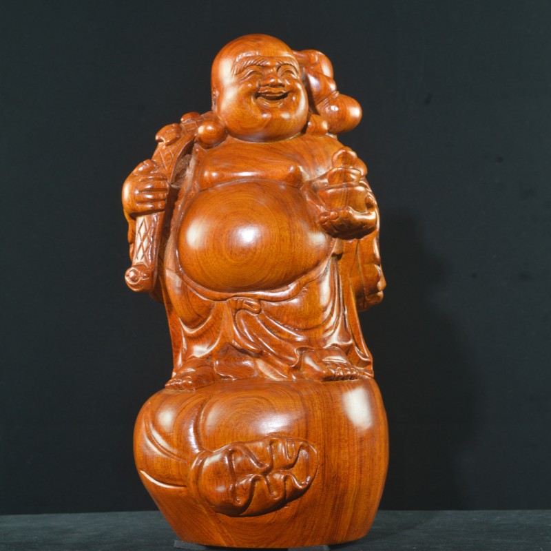 红木弥勒佛鸿郝睿工高油老料