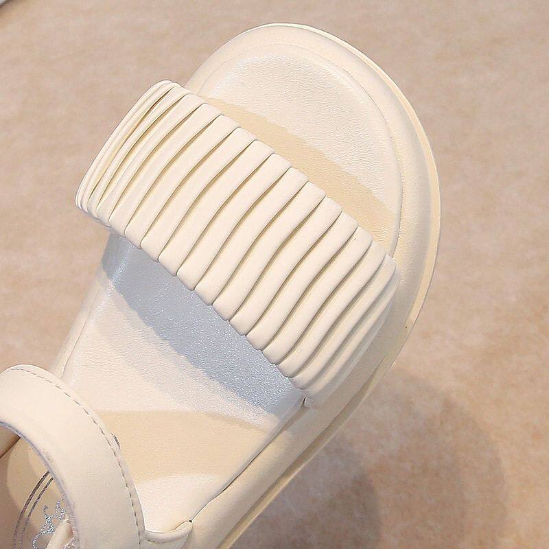 童鞋新款透气休闲中大童夏款百搭女孩宝宝鞋公主风年时尚凉鞋女童