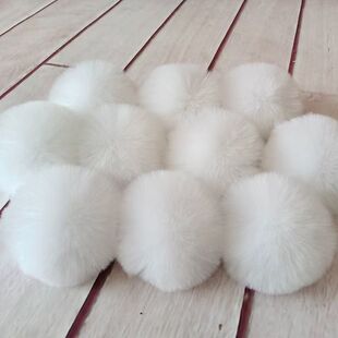 跨境现货批发仿獭兔毛球 8cm人造毛仿毛球鞋帽辅料服装饰品配件