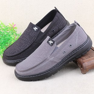 一脚蹬防滑软底休闲中老年宽头舒适爸爸鞋 男鞋 子 老北京布鞋 26新款