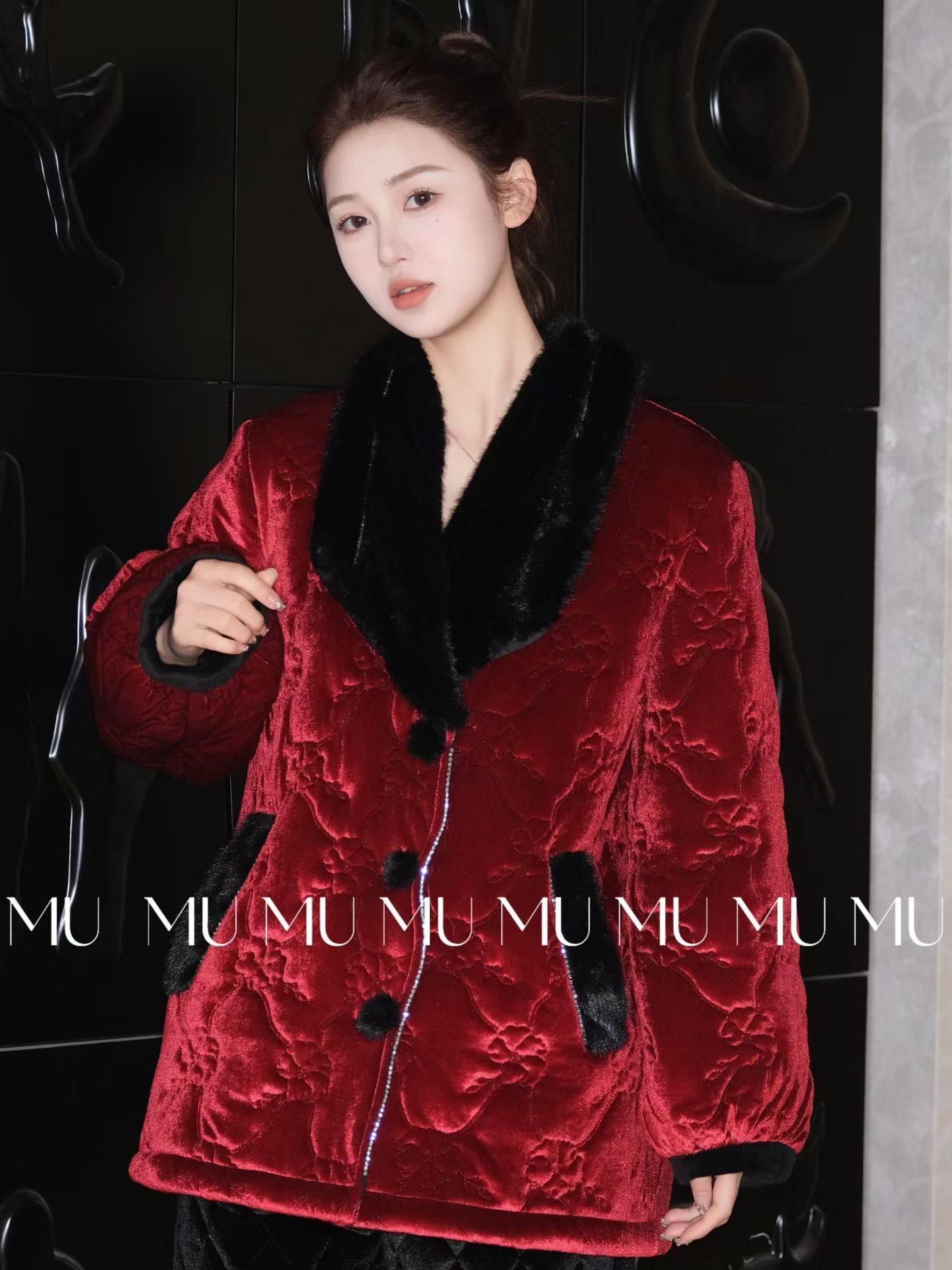 原艾幕优，福满人间睡衣女冬季三层夹棉新款复古毛领加厚家居服,女装/女士精品,棉衣/棉服,淘宝优惠券,粉丝福利购,淘宝优惠卷