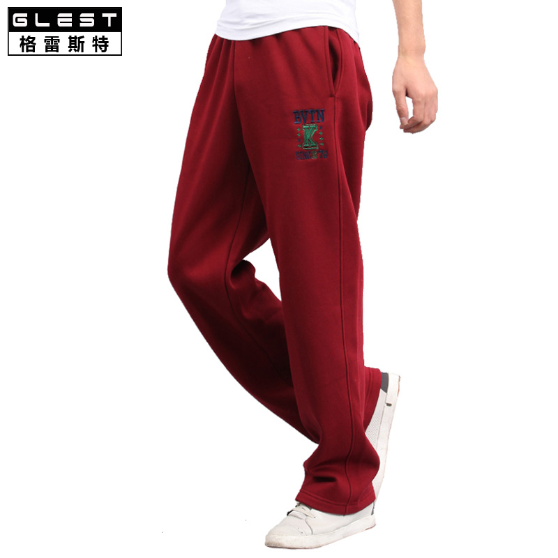 大码运动卫裤加绒针织宽松肥佬