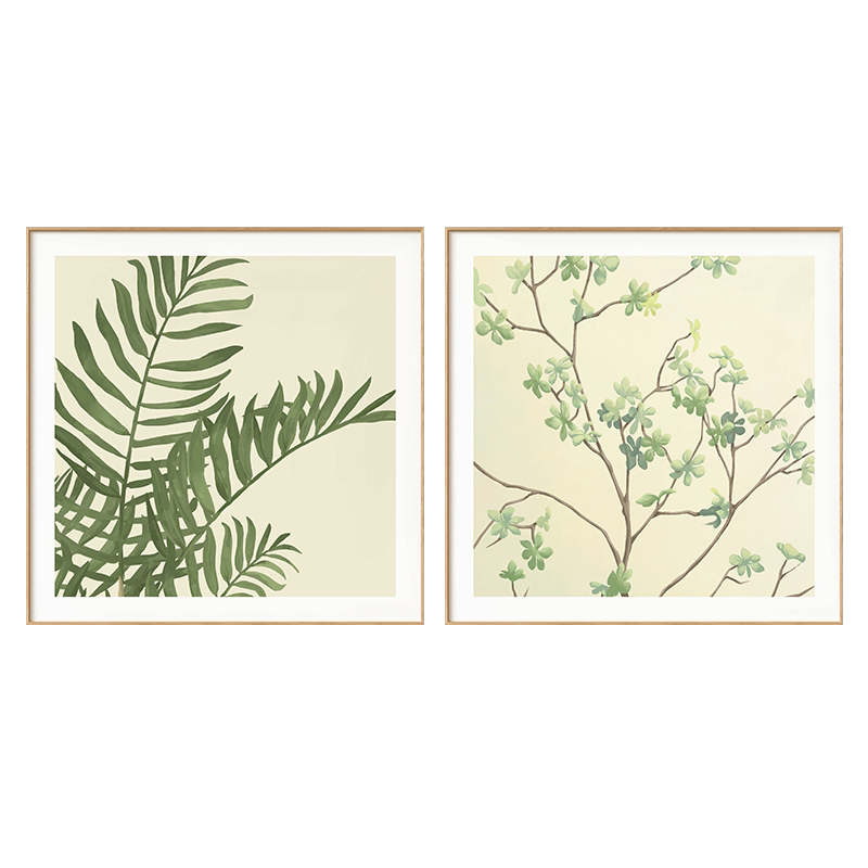墙蛙客厅现代简约植物装饰画