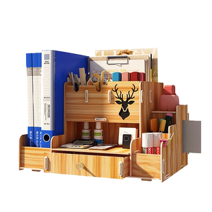 木制笔筒多功能大容量装文件架可爱学生创意桌面办公收纳盒办公桌简约收纳笔桶超大高颜值ins风高中生资料架