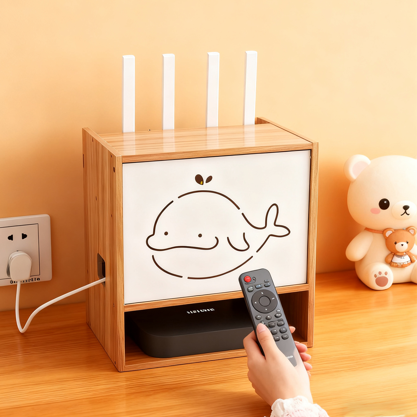 路由器盒子收纳盒电视柜放置架