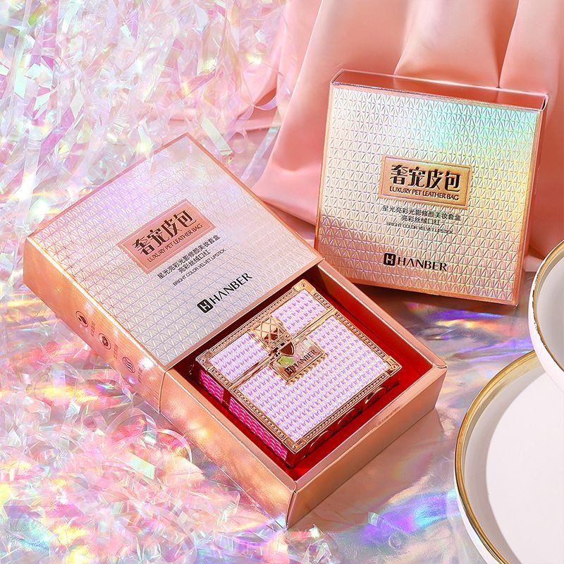 链条皮包口红套盒三支装不易掉色防水滋润唇膏不沾杯包包雕花口红