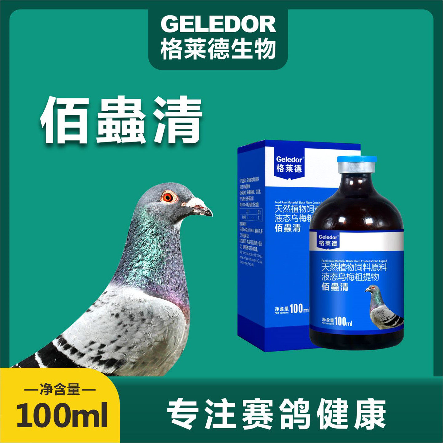 格莱德佰虫蟲清液赛鸽种鸽幼鸽子