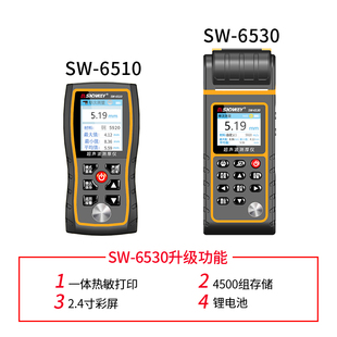 深达威SW6510超声波测厚仪高精度测量厚度平头探头金属钢板测厚仪