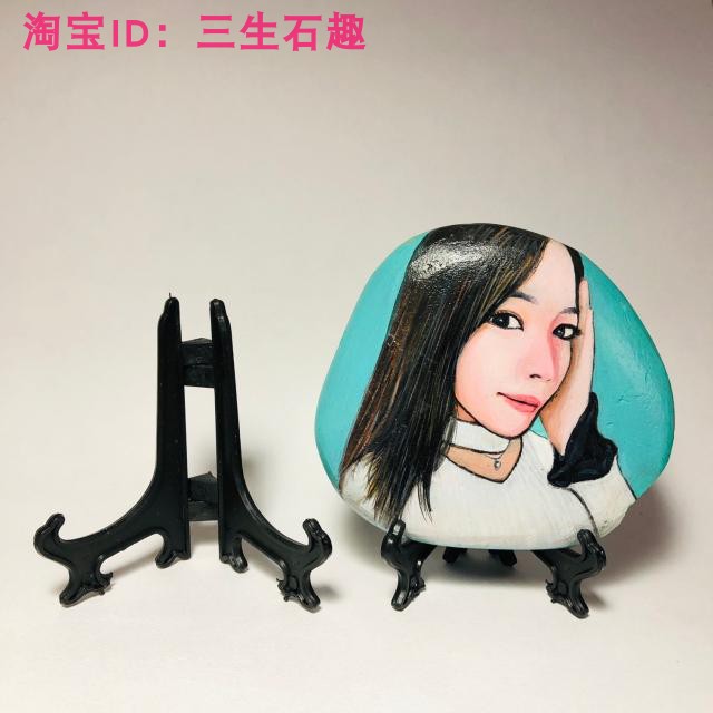 石头画支架底座展示摆件鹅卵石画底座支架塑料支架铁支架盘支架