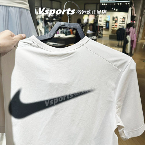 正品Nike耐克t恤男子2026新款运动背后印花大勾子圆领短袖 IV2640