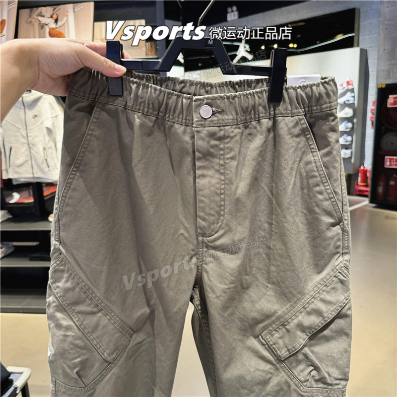 JORDAN耐克男裤2024秋季运动直筒工装长裤 FN6365-436 HF7844-222