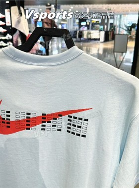 正品耐克T恤男夏季训练运动休闲宽松纯棉印花圆领短袖 HF6594-474