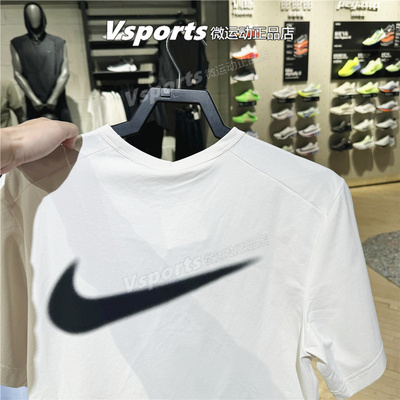 耐克t恤男子2026新款运动背后印花图案大勾子圆领短袖 IV2640-030