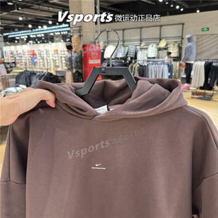 NIKE耐克卫衣男2025秋运动宽松连帽套头衫黑灰棕色IM5919-063-237