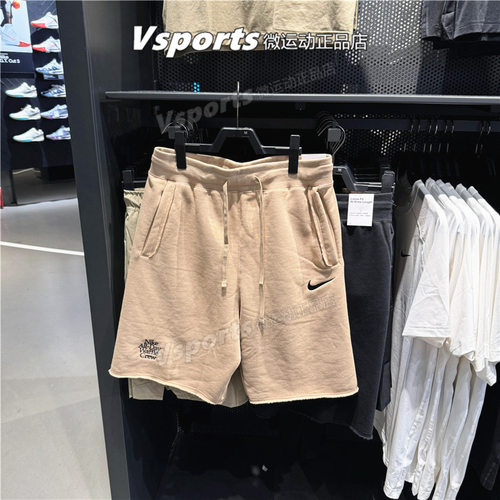 正品耐克短裤男裤2024夏季新款运动休闲宽松针织五分裤HQ1203-200