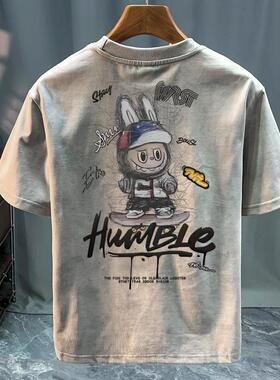 奥特莱斯~专柜清仓捡漏男士短袖T恤2026新款夏季vintage韩版半袖