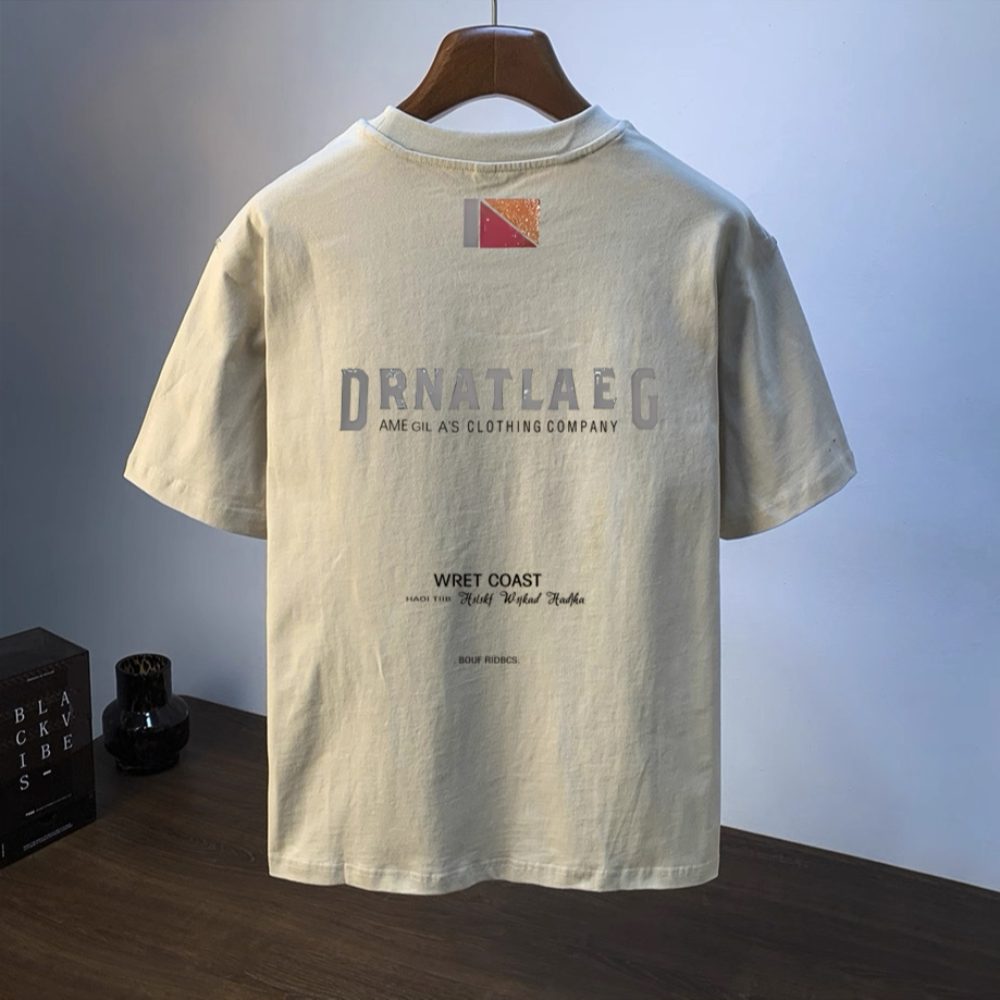 奥特莱斯~外贸清仓专柜捡漏2026t恤男装夏季短袖圆领轻奢港风宽松