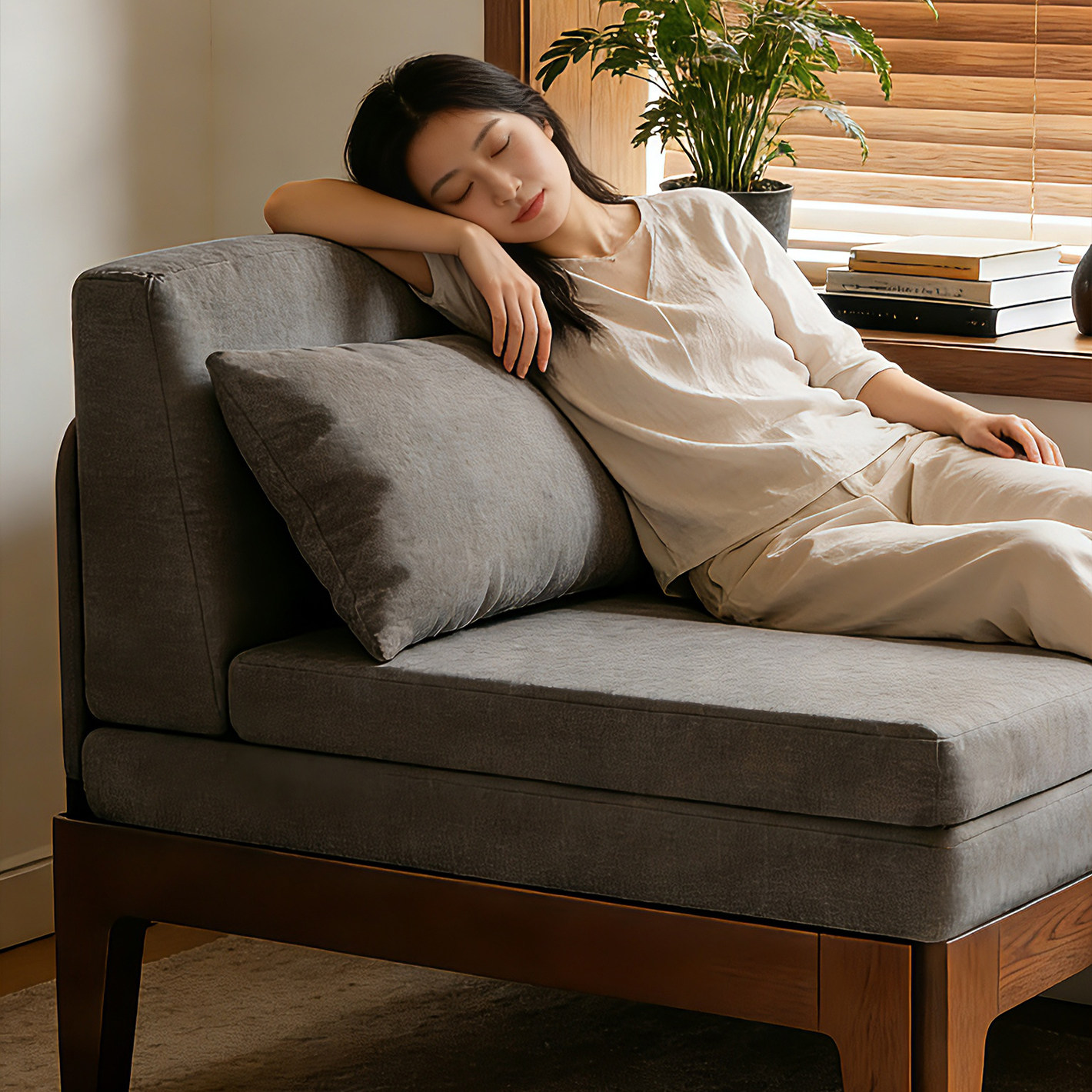 两用沙发床单人可躺可坐可睡政府补贴午休沙发床折叠床实木不塌陷