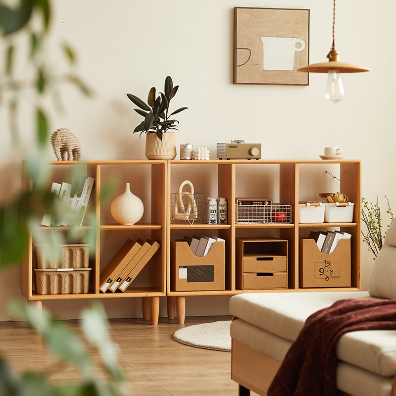 实木书架书柜收纳柜储物柜落地组合家用飘窗柜北欧简约展示柜怎么样,好用不?