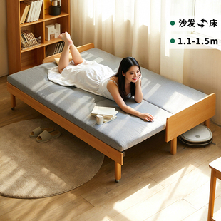 折叠沙发床两用2025新款小户型客厅可折叠1米5双人沙发可变床铁艺