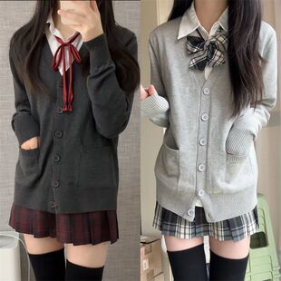初田町原创正版Jk制服秋冬毛衣开衫格裙套装长袖学院风校供女学生