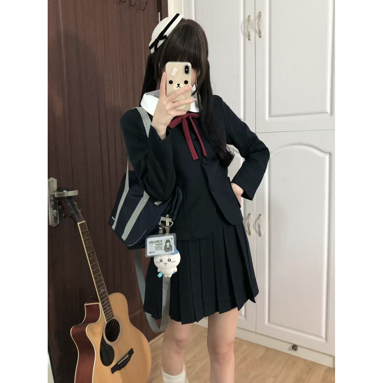 空栗鼠丸【奈良女子】jk西装制服娃娃领水手领校供西服春秋套装女