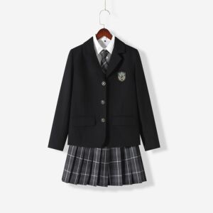 原创本佐中jk制服西装外套女学院风两粒扣西服套装春季校供小西装