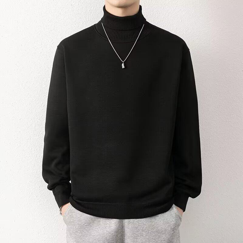 新款男士加厚高领针织毛衣
