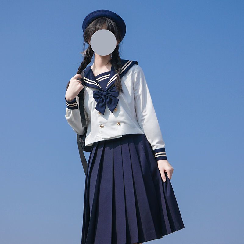 【山川】jk制服裙正版套装不良长裙双排扣基础款全套水手服秋季