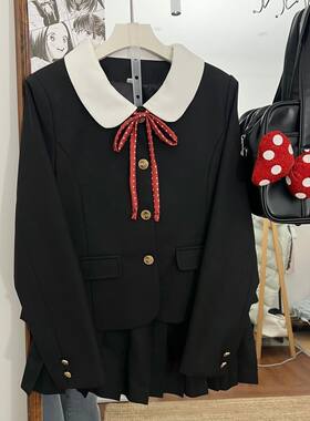 云靡jk原创正版圆领西装制服秋冬季学院风校供感套装学生叠穿外套