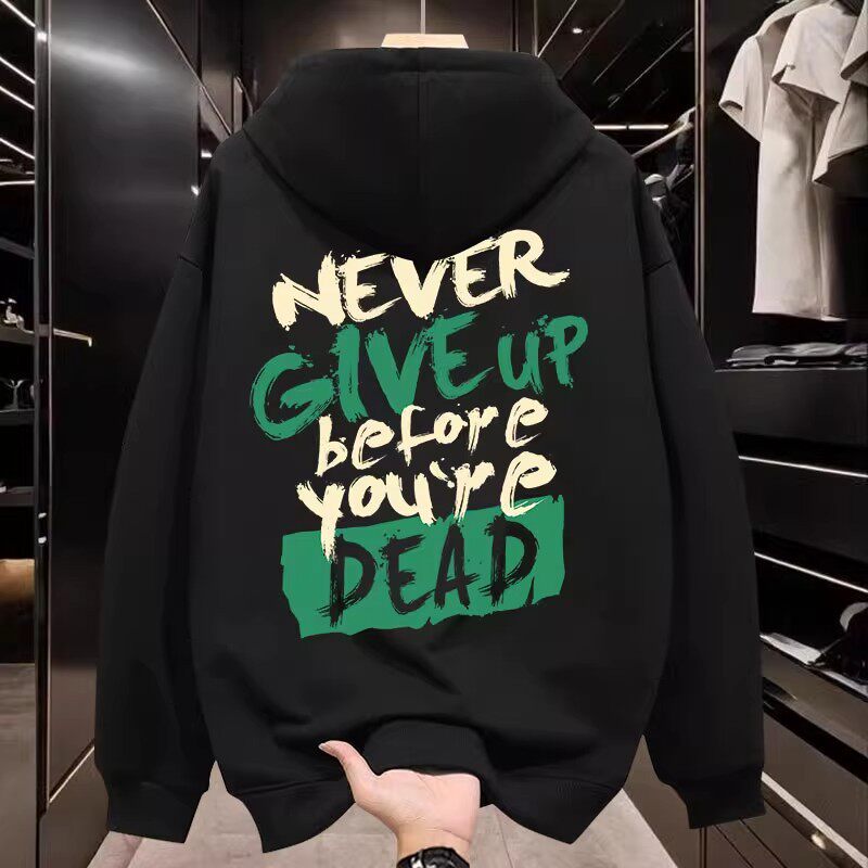 国潮美式痞帅加绒卫衣