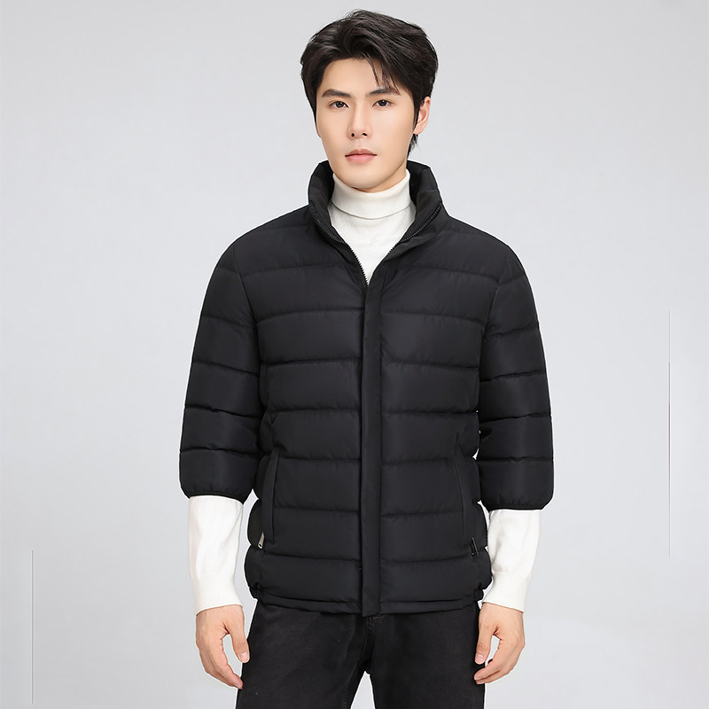 秋冬季男士七分袖保暖棉服加大码厚外套坎肩棉袄棉衣半袖棉马甲