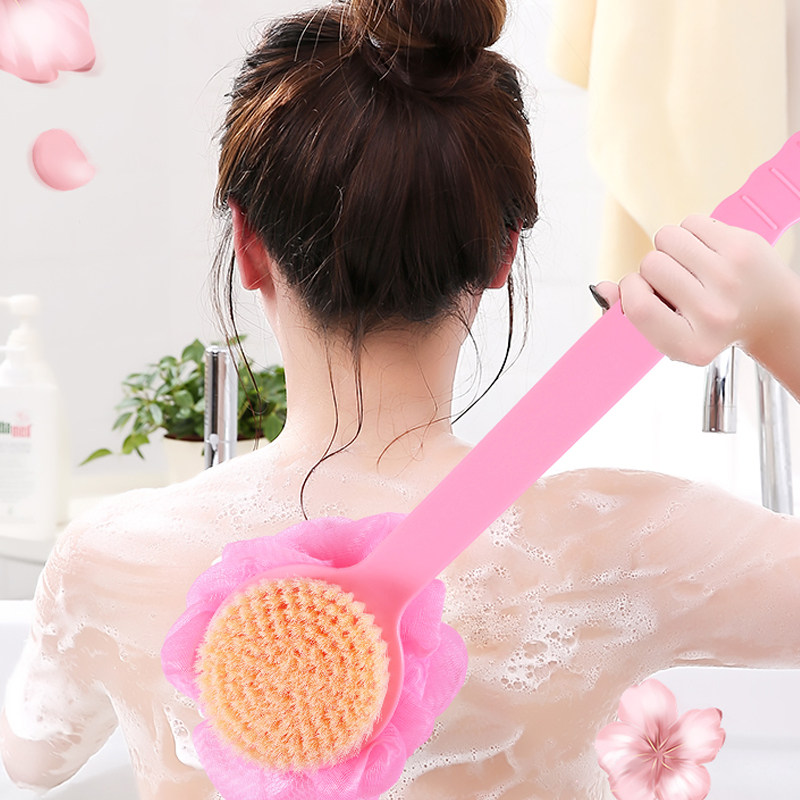 韩式双面洗澡搓背沐浴刷子后背带浴花球长柄搓泥软毛大号搓澡神器,家庭/个人清洁工具,浴刷,淘宝优惠券,粉丝福利购,淘宝优惠卷