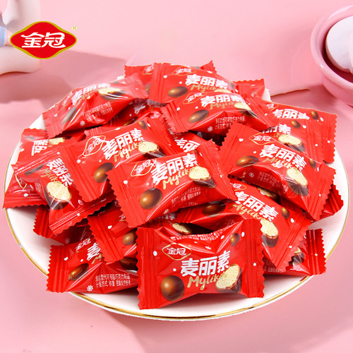金冠麦丽素牛奶夹心500g散装年货
