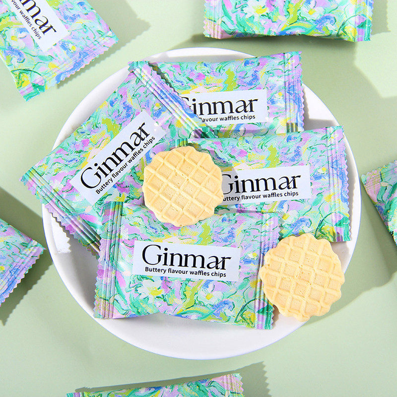 GINMAR金玛黄油味脆华夫饼干结婚喜糖喜饼散装饼干健康休闲小零食
