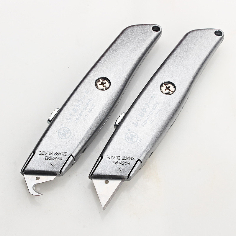 美工刀勾刀重型电工刀金属比尺比纸工业用梯形刀片工具钩刀壁纸刀