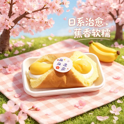 东京的香蕉日系治愈系蛋糕盒装