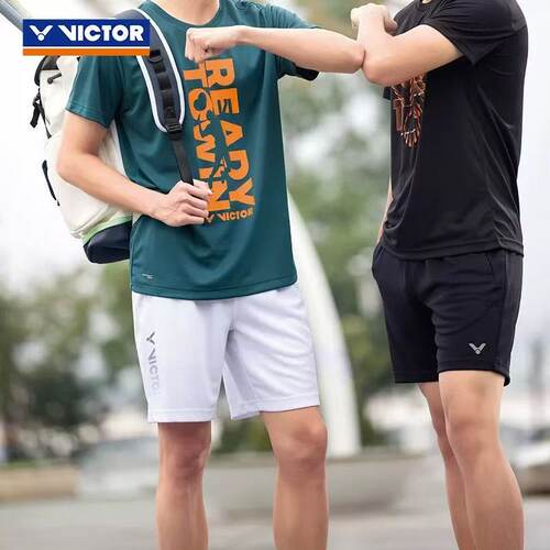 威克多VICTOR胜利羽毛球服运动短裤男女大赛款透气速干R50202