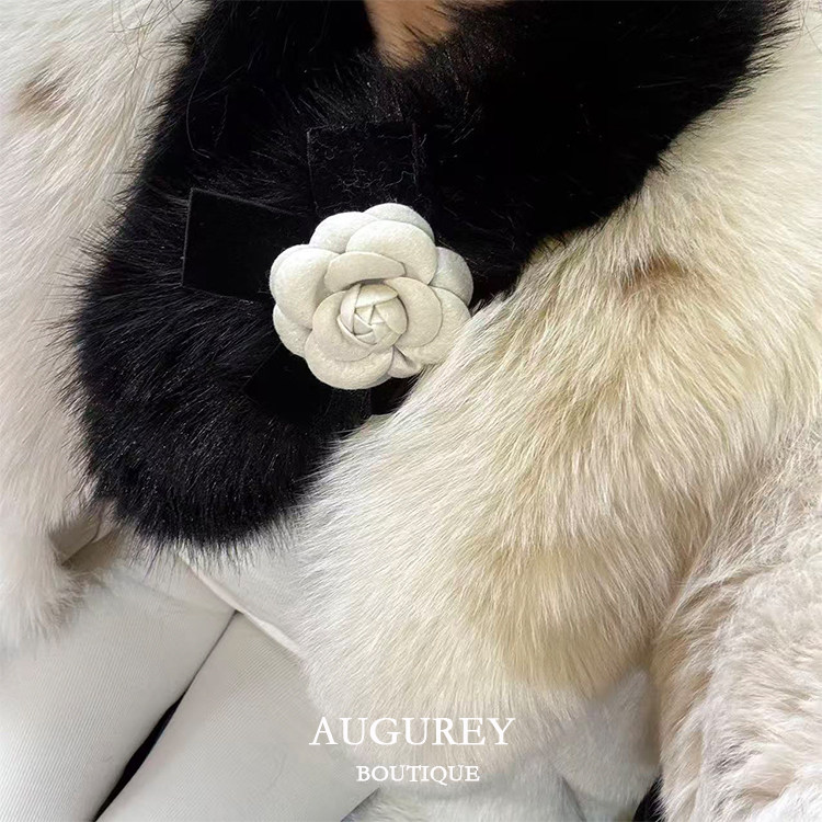 AUGUREY 01/20 山茶花小香风仿皮草围巾赫本围脖秋冬配饰法式优雅,饰品/流行首饰/时尚饰品新,其它首饰,淘宝优惠券,粉丝福利购,淘宝优惠卷