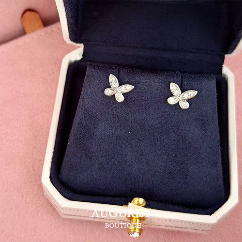 AUGUREY 03/18 春日小蝴蝶精致耳钉小巧迷你耳饰百搭气质甜美可爱