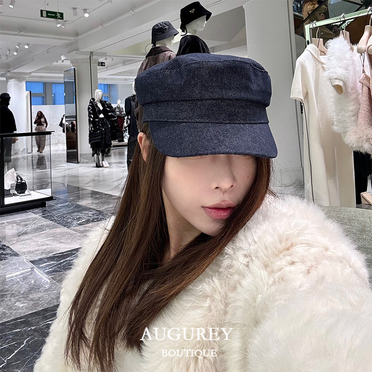 AUGUREY 11/19 伦敦日记牛仔色海军帽英伦复古气质报童帽女休闲,饰品/流行首饰/时尚饰品新,其它首饰,淘宝优惠券,粉丝福利购,淘宝优惠卷