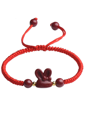 好锦女朱砂民族风红绳手串