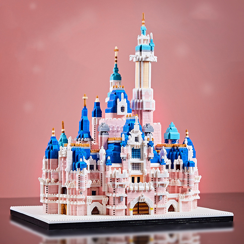 兼容乐高儿童拼搭积木泰姬陵男女孩拼装中号大号玩具粉色冰雪城堡
