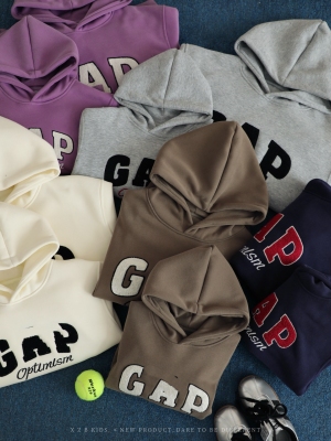 亲子连帽卫衣儿童加厚加绒卫衣25秋冬男女童保暖休闲宽松上衣外套