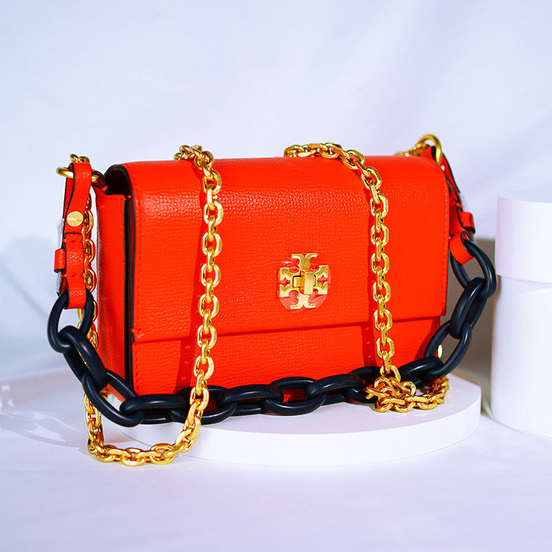 美国寄回 TORY BURCH 汤丽柏琦KIRA DOUBLE-STRAP纯色双链包 小号