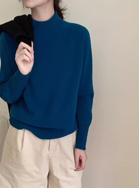 2025冬上新MUUTIS圆领长袖日常通勤休闲100%绵羊毛针织衫女LOR103