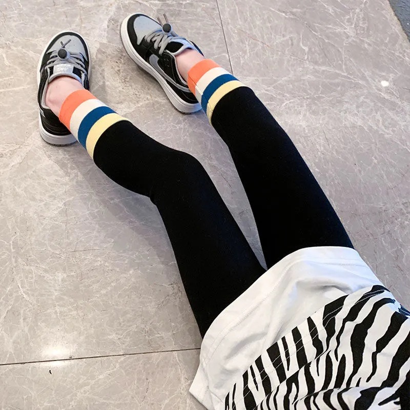 女童打底裤2023春秋新款洋气儿童装小童外穿长裤宝宝韩版秋装裤子