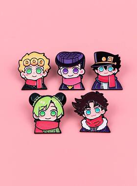 JOJO奇妙冒险胸针徽章服装背包饰品配饰别针外贸热销合金胸章