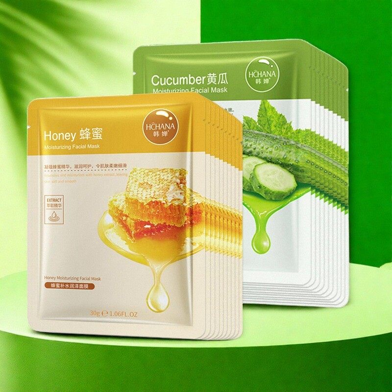 黄瓜蜂蜜面膜补水保湿面膜蜂蜜植物护理滋润面膜双重组合