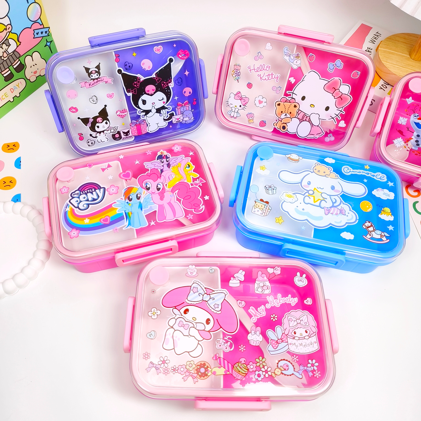 可爱卡通饭盒上班上学专用